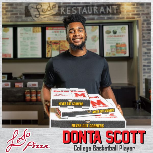 Ledo Pizza Teams Up with University of Maryland Power Forward Donta Scott