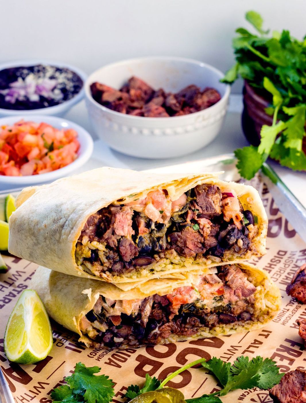 LIME Fresh Mexican Grill Carne Asada burrito