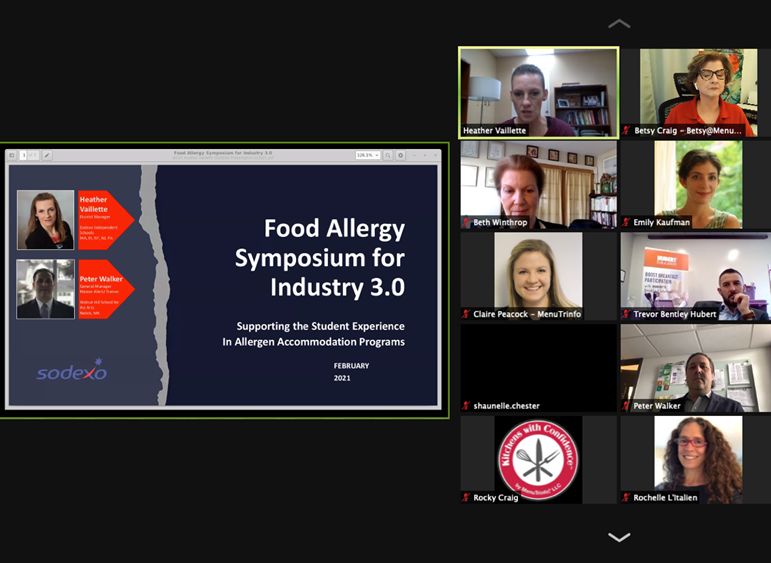 Heather Vaillette and Peter Walker from Sodexo presented at FASI 3.0 MenuTrinfo Hosted a Virtual Food Allergy Symposium Sponsored by Unilever Food Solutions