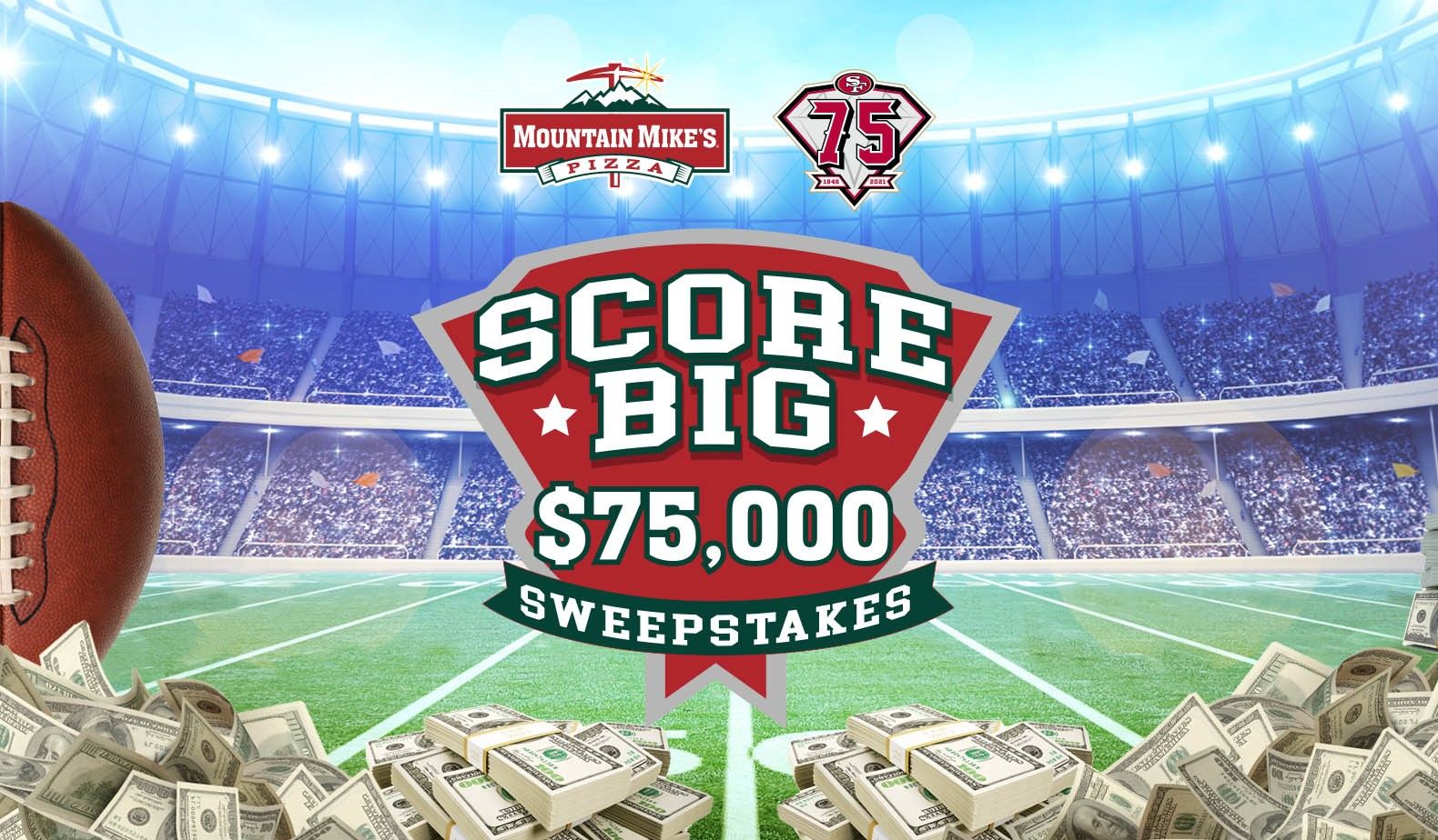 Mountain Mike's Pizza Celebrates the San Francisco 49ers' 75th Diamond Anniversary by Giving Fans a Chance To Strike Gold Mountain Mike's Pizza Celebrates the San Francisco 49ers' 75th Diamond Anniversary by Giving Fans a Chance To Strike Gold
