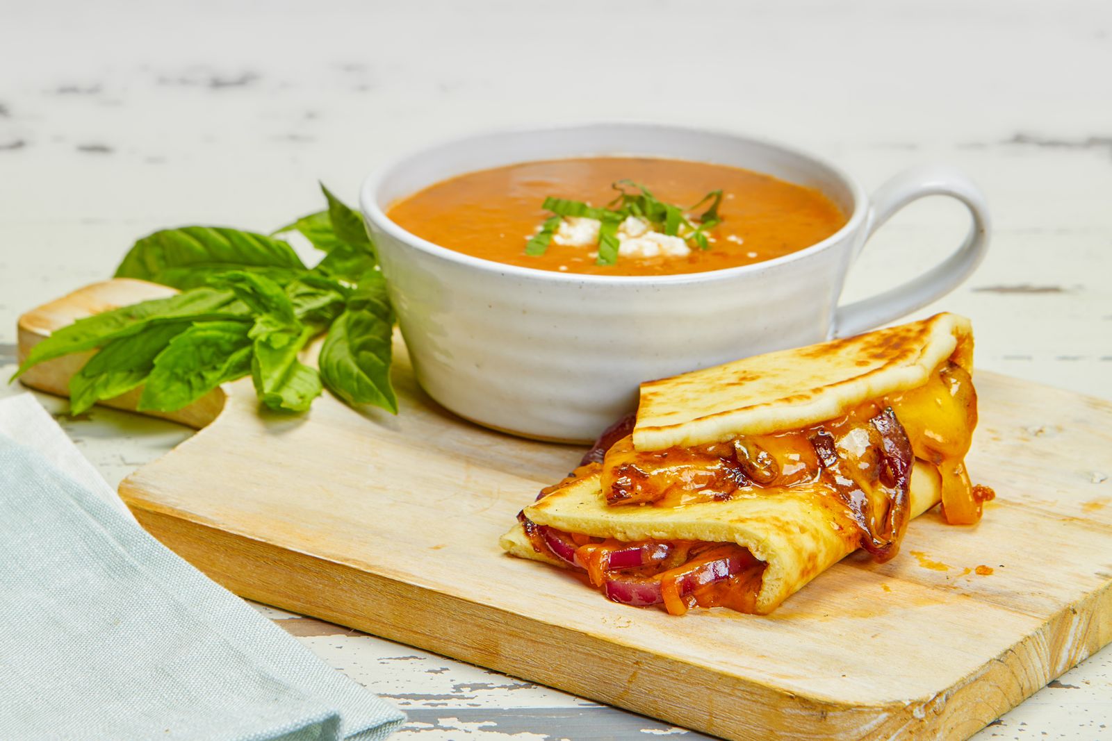 New Cheesy Chutney Melt Compliments Robust Soup Favorite At Taziki's