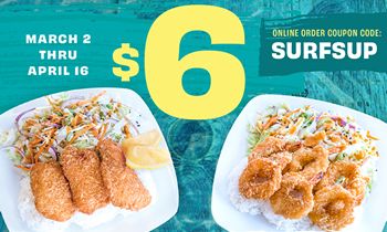 Ono Hawaiian BBQ Brings Back $6 Surf’s Up Seafood Special