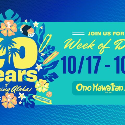 Ono hawaiian bbq celebrates 20th year with a week of aloha - photo licensed by shore news network.