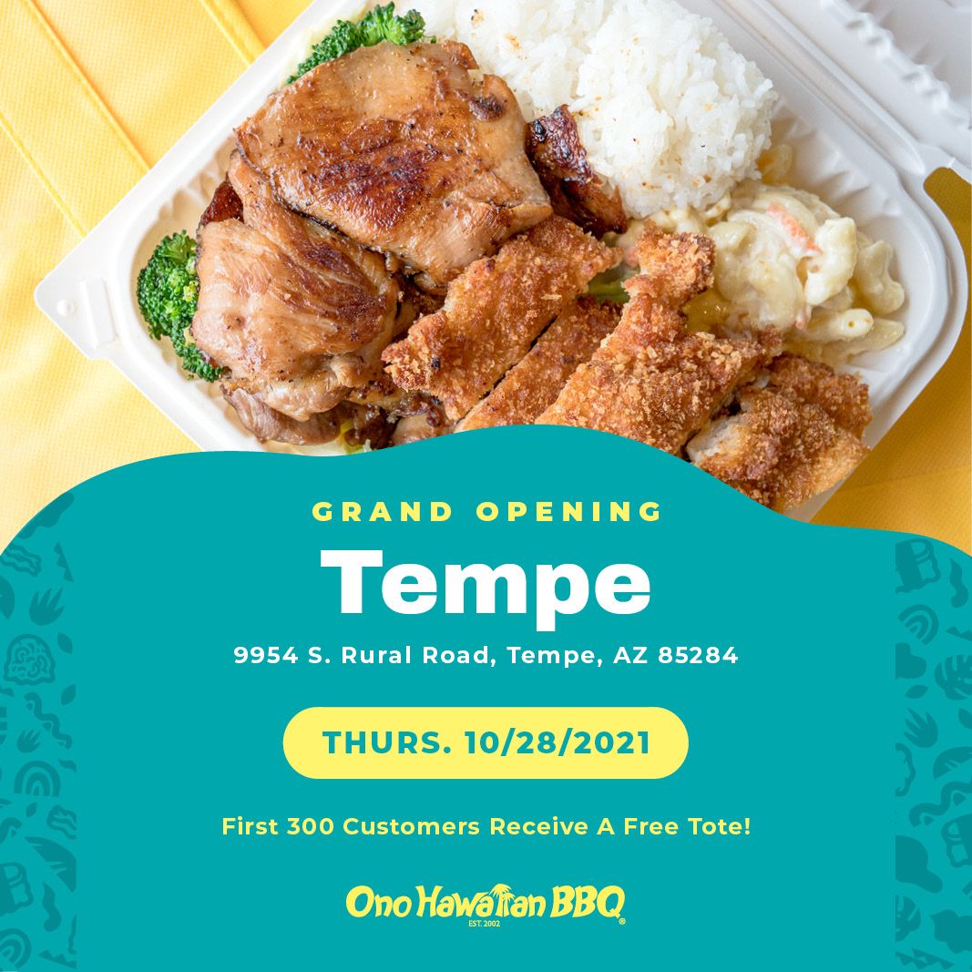 Ono Hawaiian BBQ Is Coming to Tempe, Arizona!