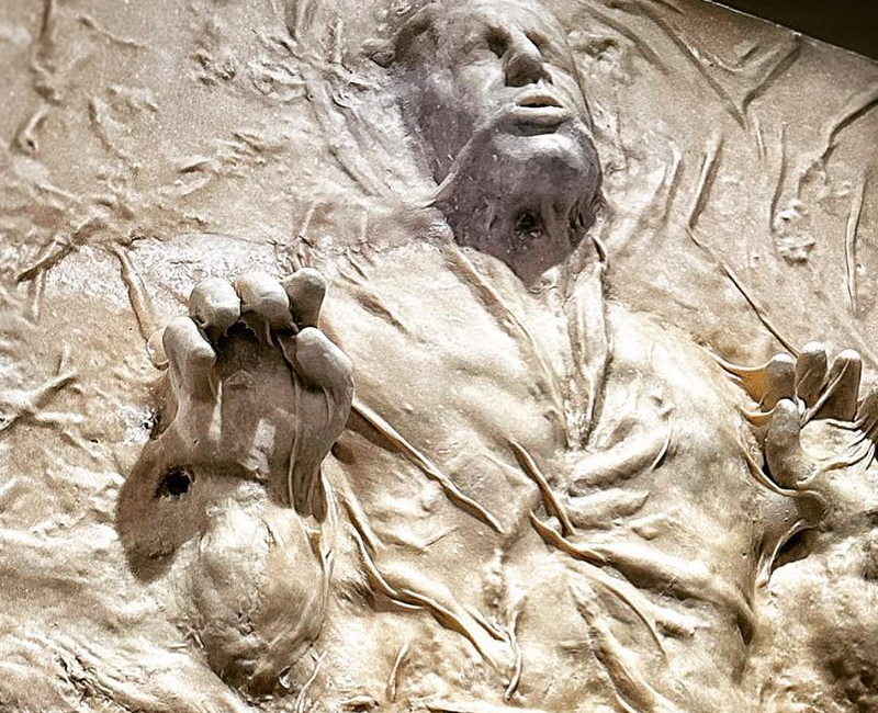 Bakery makes six-foot tall frozen carbonite Pan Solo made of bread