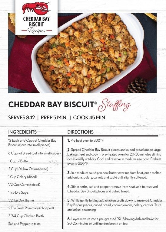 Red Lobster Releases Cheddar Bay Biscuit Stuffing Recipe Just in Time for Thanksgiving