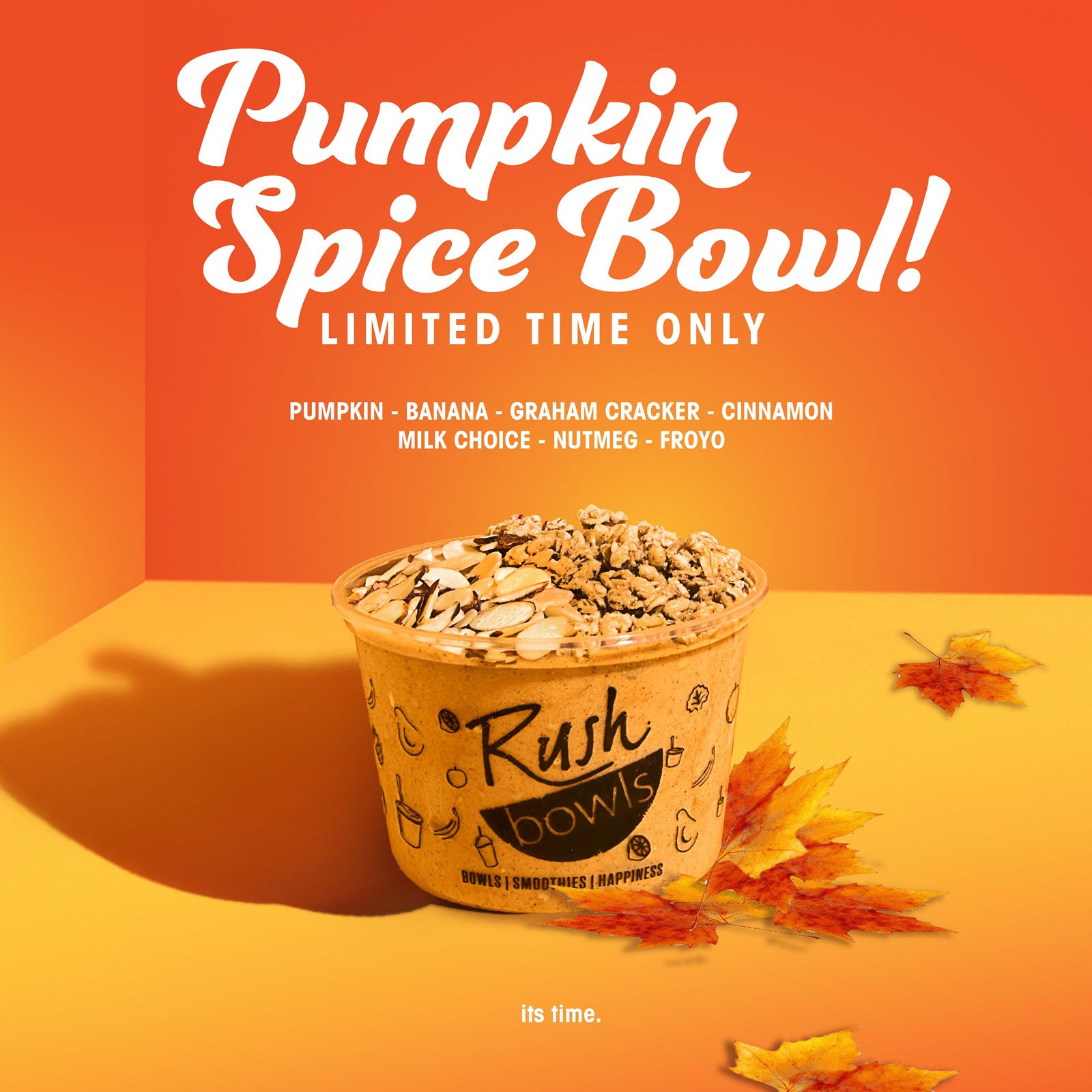 Rush Bowls Brings Back Pumpkin Spice Bowl for Fall