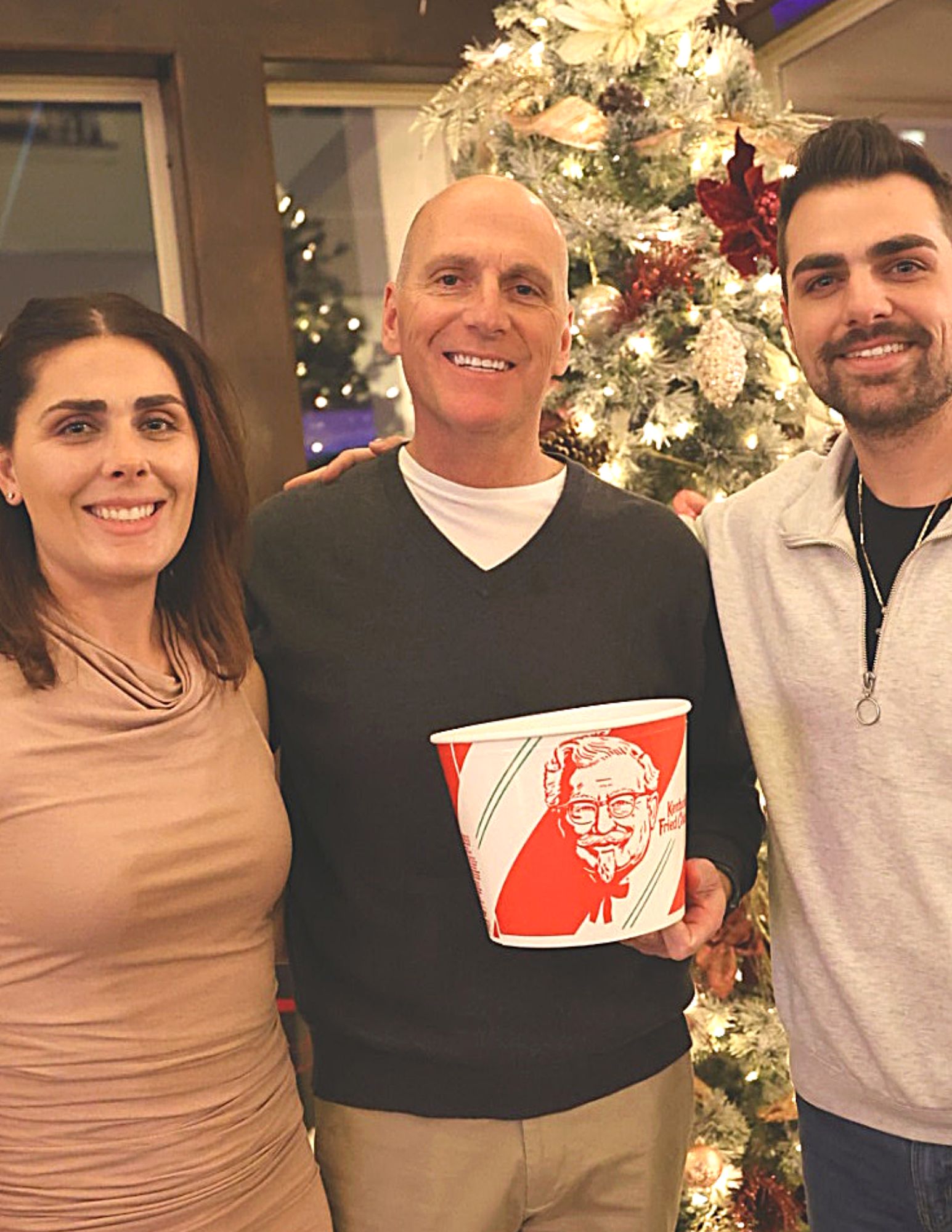 KFC franchisee Denis Schoenhofer enjoying Christmas with daughter and son, Samantha and Cameron Schoenhofer, third-generation KFC franchisees. Second-Generation KFC Franchisee Operates 36 Restaurants with Third-Generation Franchisee Family and an Eye on Growth