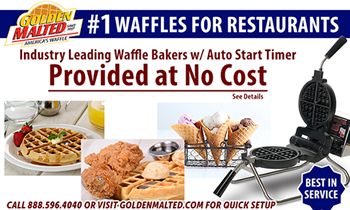 Serve America’s Favorite Waffles – Golden Malted Provides Waffle Irons at Setup