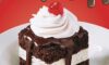 Shoney’s shines with its annual pledge to treat america to its free hot fudge cake day, featuring vanilla ice cream in the middle of two hot fudge cake slices – topped with whipped cream and a cherry