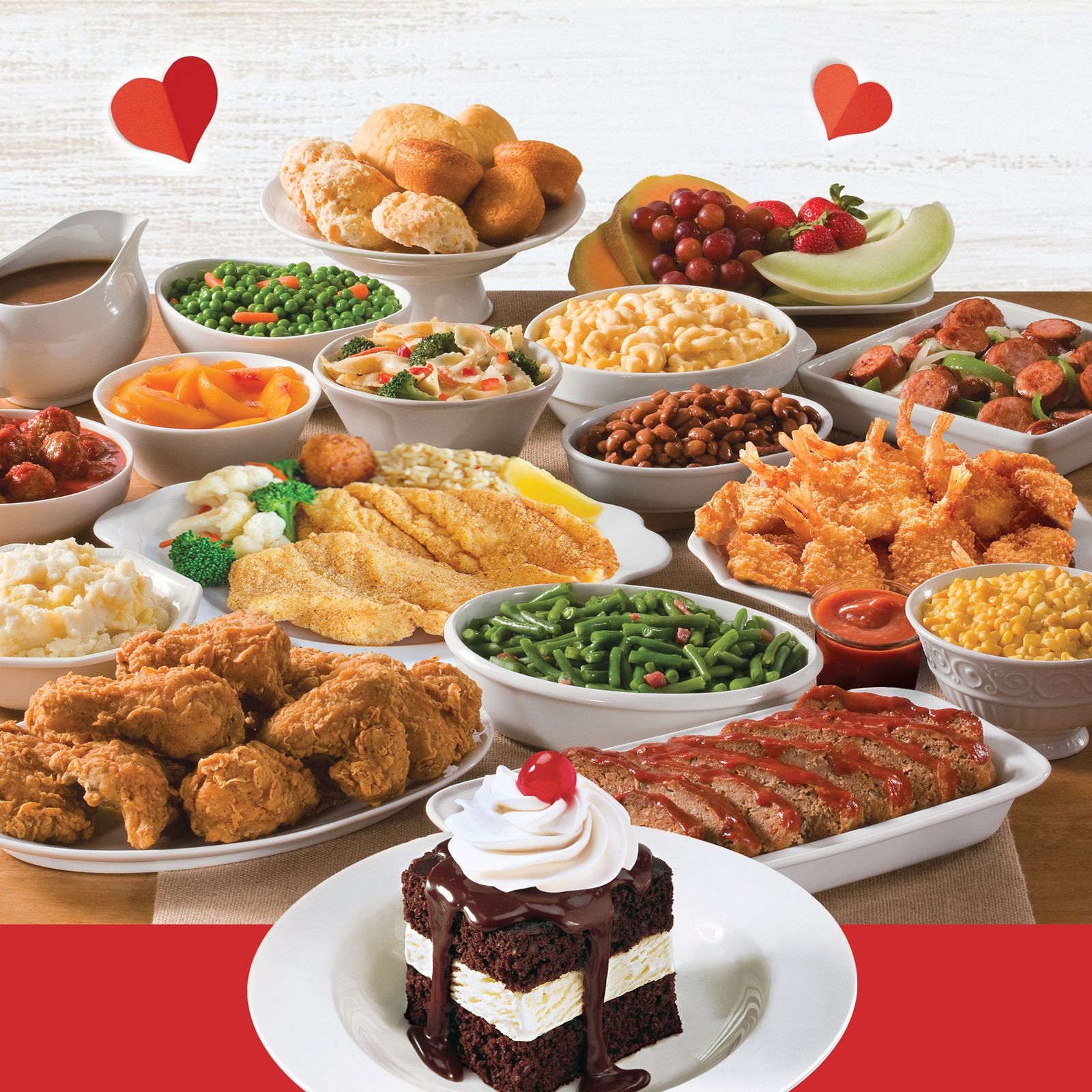 Shoney's To Treat Couples to a '2 Can Dine for $29.99' Experience on Valentine's Day Weekend (Friday through Valentine's Day Monday), Which Includes a FREE Hot Fudge Cake to Share