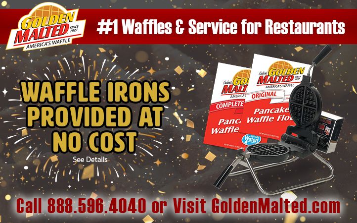 Start 2022 with Golden Malted Waffles - Waffle Irons Provided at No Cost