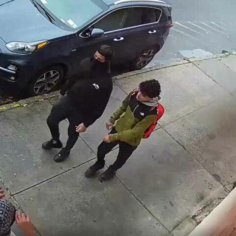 On 10/24 at 1:05 pm, in front of 1301 e. 18 st in brooklyn, the suspects approached a 15-year-old male dressed in traditional jewish garb, made anti-jewish statements & threw multiple eggs at him.