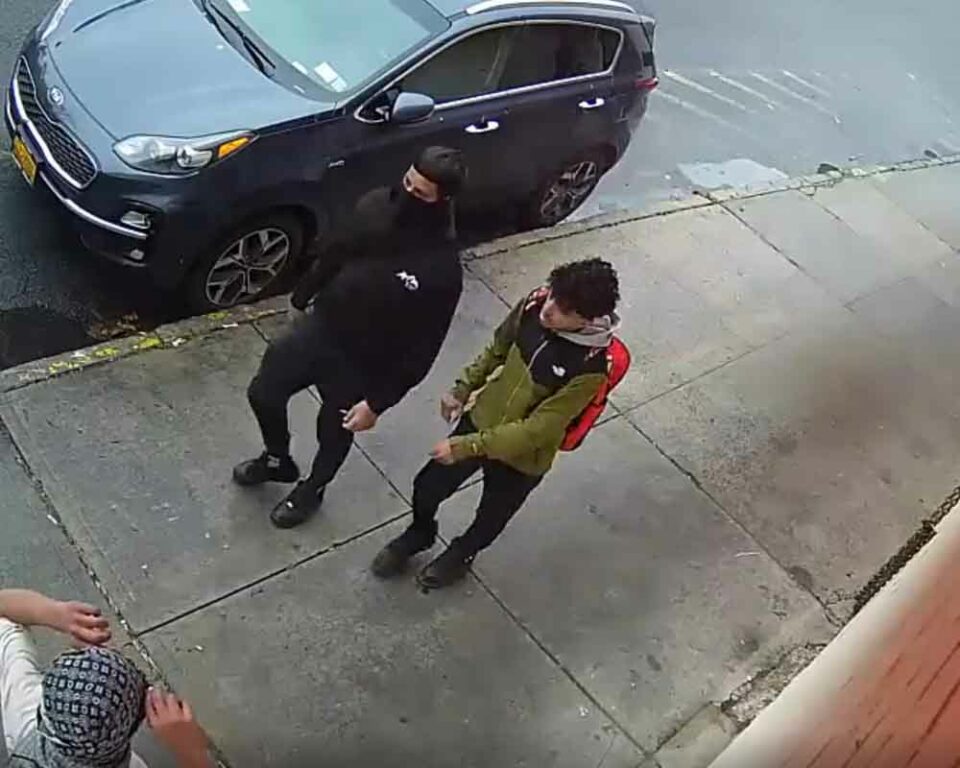 On 10/24 at 1:05 PM, in front of 1301 E. 18 St in Brooklyn, the suspects approached a 15-year-old male dressed in traditional Jewish garb, made anti-Jewish statements & threw multiple eggs at him.