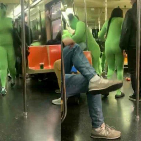 One of new york city's subway green goblins arrested, then set free - photo licensed by shore news network.