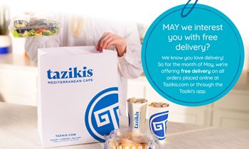 Taziki’s Mediterranean Café Announces Free Delivery through Taziki’s App