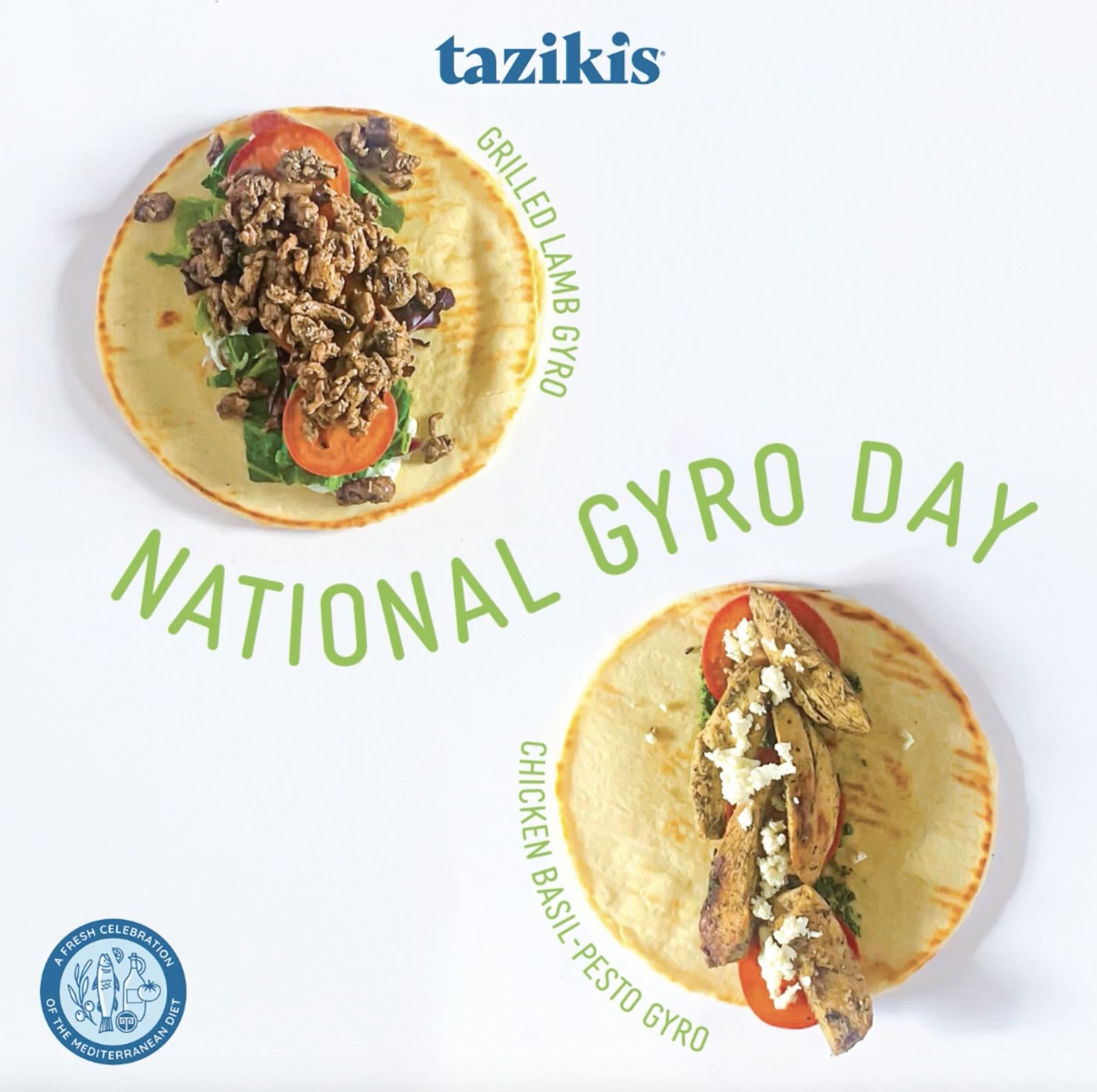 Taziki's Mediterranean Café Celebrates National Gyro Day by Encouraging Customers to Vote by Placing Orders