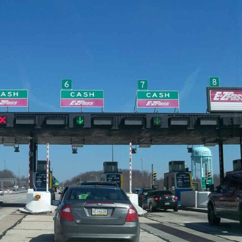 New jersey turnpike usa 10/20/2019 toll booth