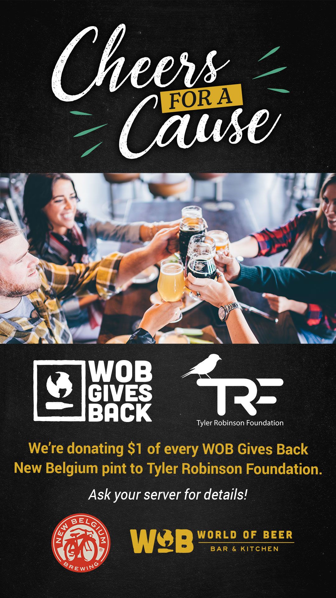 Tyler Robinson Foundation brews a partnership with World of Beer Bar & Kitchen