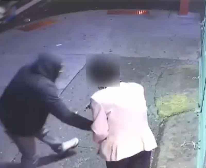 : On 10/16/22 at approx. 6:00 AM, on the corner of Miller Ave and New Lots Ave in Brooklyn, the suspect approached an 82-year-old female and forcibly removed her money, which caused her to fall to the ground.