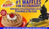 Waffle irons and personalized delivery service provided at no cost with golden malted – america’s #1 demanded waffle