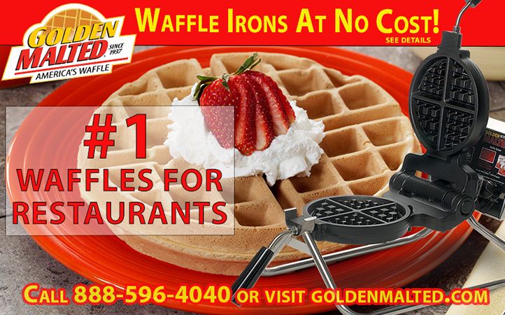 Waffle Irons Provided at No Cost - #1 Waffles for Restaurants - Only with Golden Malted