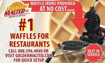 Waffle Irons Provided at No Cost with Golden Malted – #1 Restaurant Waffles