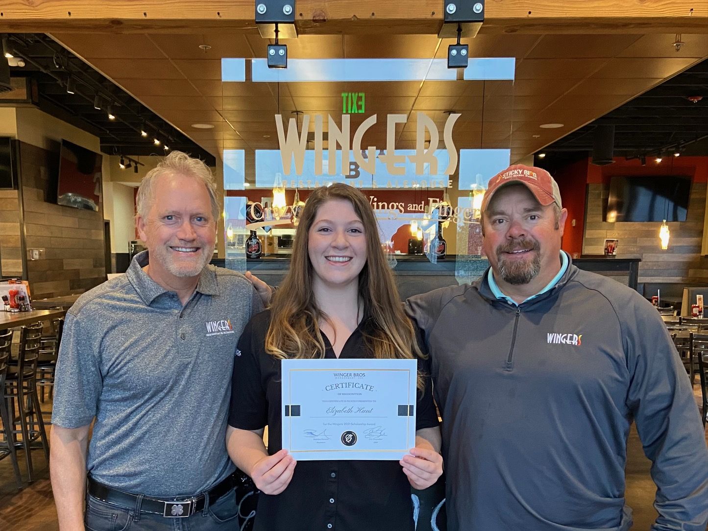 Wingers Announces Recipient of First-Annual Hospitality Scholarship