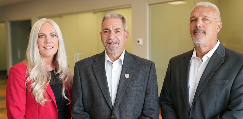 Jackson Mayor Michael Reina, Councilmembers-elect Scott Sargent and Jennifer Kuhn