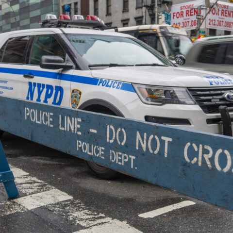 Nypd police line, crime scene.
