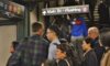 New york queens flushing subway station rush hour coomuterflushing new york subway sign queens nyc mta train station