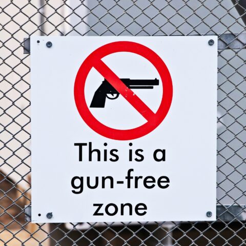 Gun free zone - stock photo