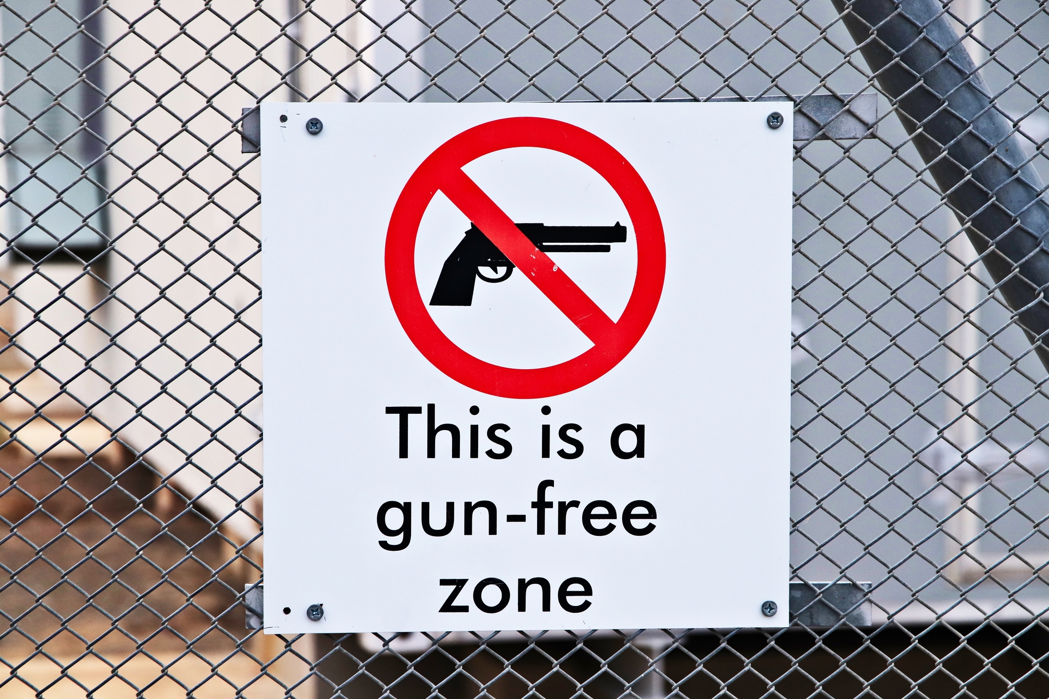 Gun free zone - stock photo