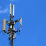5G mobile phone tower. High Speed Broadband