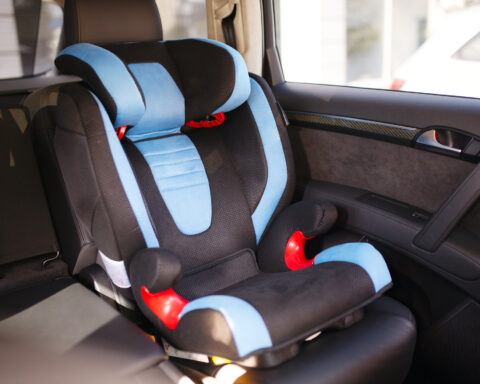 Empty car seat in car - File Photo
