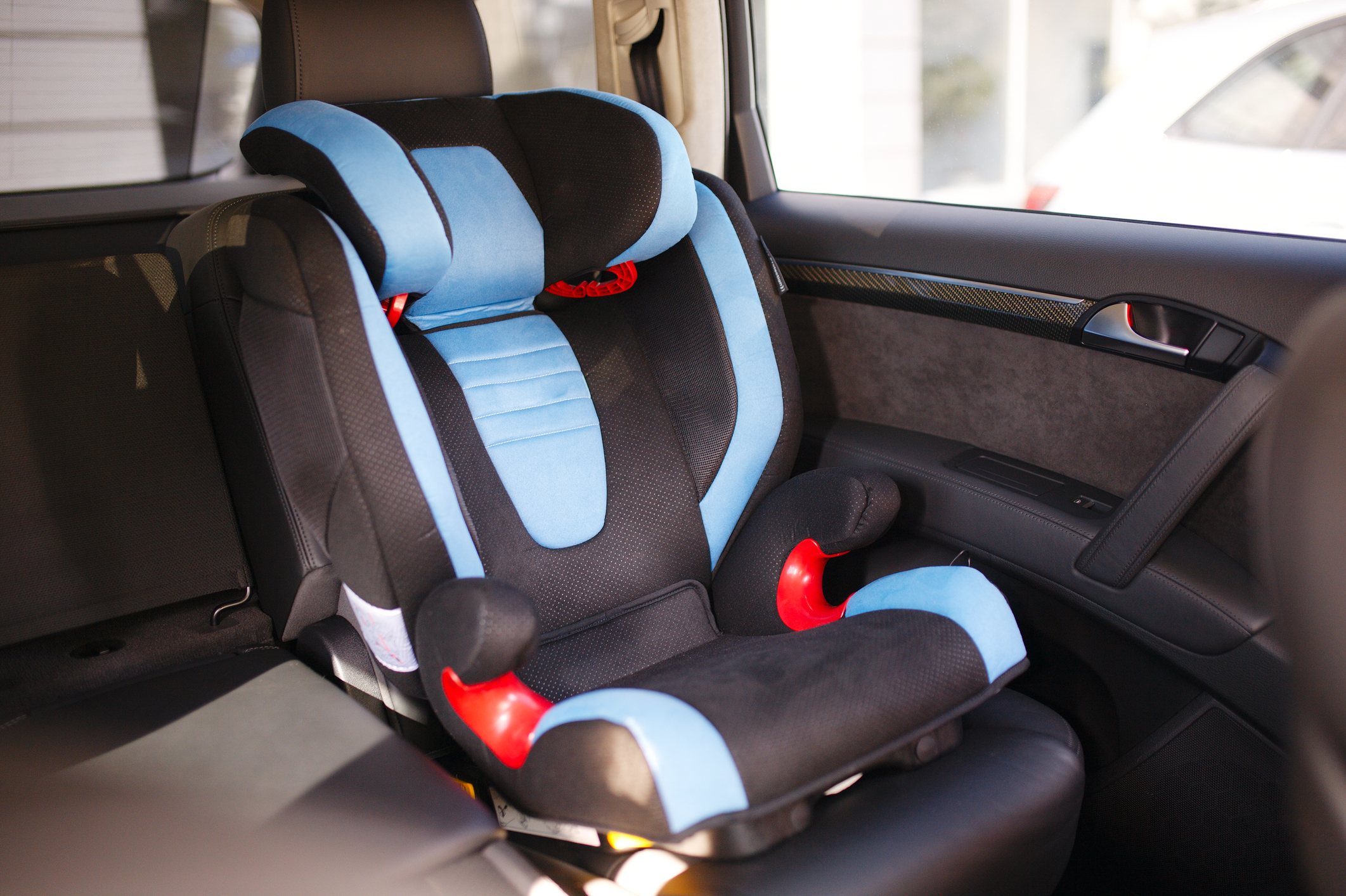 Empty car seat in car - File Photo