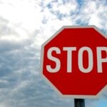 Stop sign.