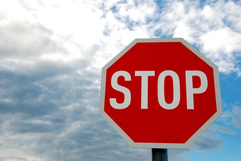 Stop sign.