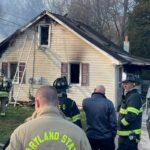 Deputy State Fire Marshals are on the scene of a reported dwelling fire in Elkton involving one death, with another critically injured. Photo by Oliver Alkire
