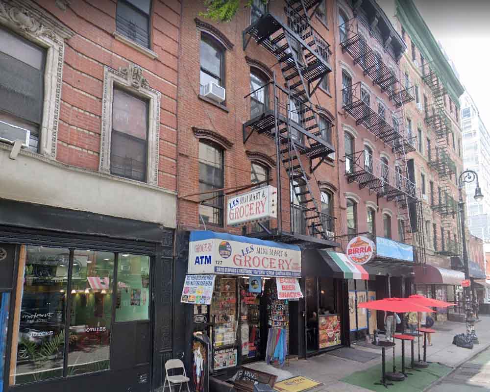 Lower East Side apartment building where an elderly woman and her son were found dead.