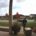 On 11.01.22 at 1:02 PM a homeowner caught a thief stealing a package off of his front porch. The theft occurred in the 600 block of Foxtail Dr. – Manchester Township.