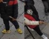 On 11/28/22 at approx. 4:15 pm, in front of 48-02 broadway in queens, the suspects approached a 15-year-old male, then assaulted him with a cane & a stick before fleeing in a mazda.