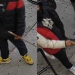 On 11/28/22 at approx. 4:15 PM, in front of 48-02 Broadway in Queens, the suspects approached a 15-year-old male, then assaulted him with a cane & a stick before fleeing in a Mazda.