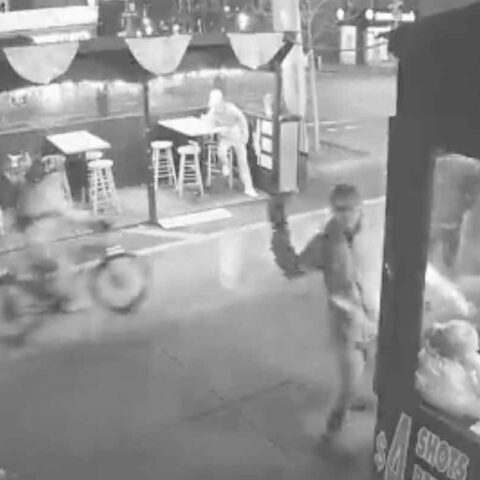 Vers lounge in hell's kitchen attacked again by a man with a brick.