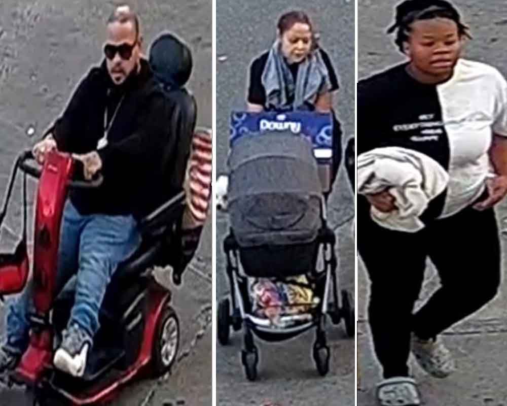 Suspects in NYC shoplifting assault incident.