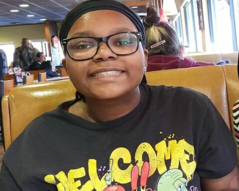 14-year-old Germiya Day (5’8 170 lbs). Last seen in the Overlea area with long brown braids, white and black jacket gray sweatpants, white crocs, black glasses. Anyone with information is requested to call 911 or 410-307-2020.