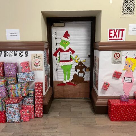 Decorations inside the allegheny county courthouse.