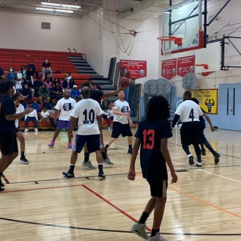 Holiday basketball game between the atlantic city police department and students at the dr. Martin luther king jr. School complex.