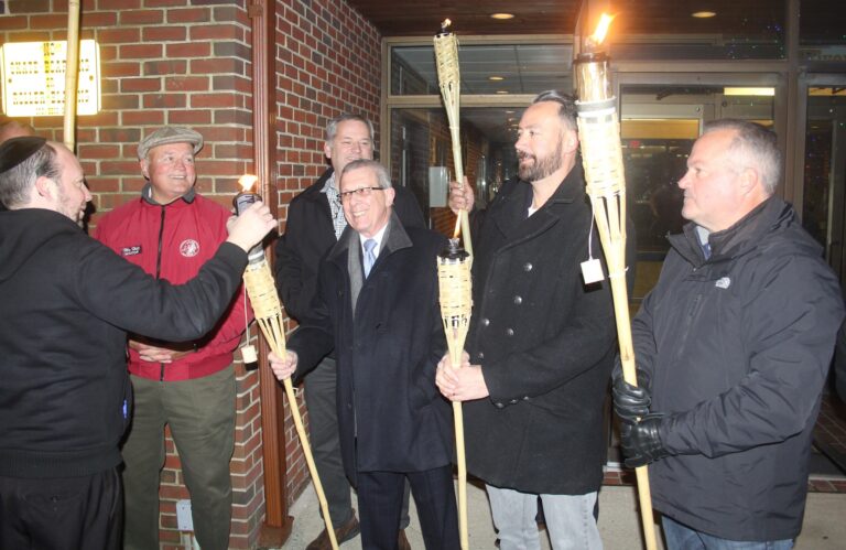 Mayor hill, township hosts menorah lighting to kick off hannukah - photo licensed by shore news network.