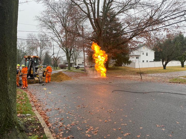 Gas leak flares up in Woodcrest neighborhood in Cherry Hill Gas leak flares up in Woodcrest neighborhood in Cherry Hill